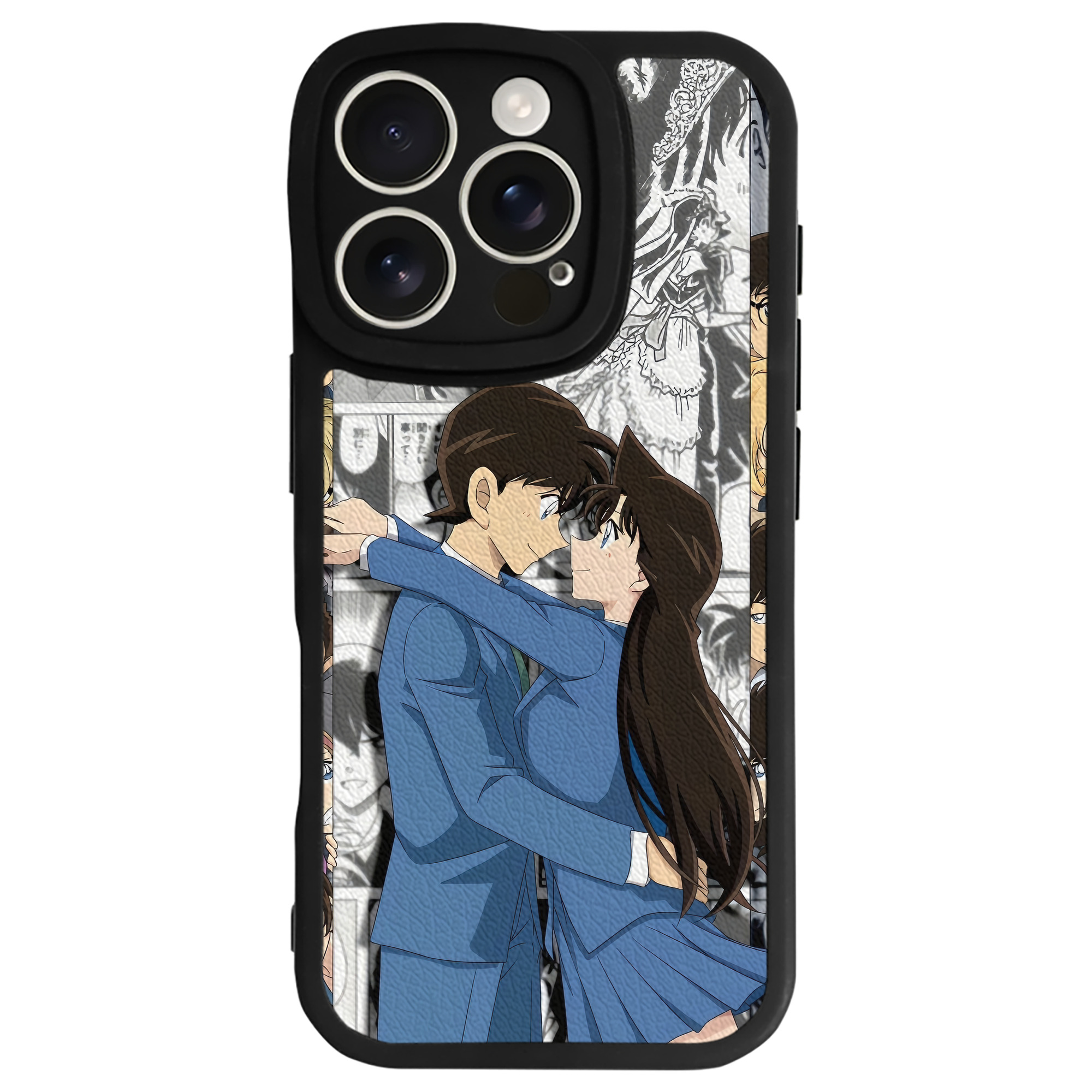 （画像用） 名探偵コナン Detective Conan 【iPhone 16シリーズ対応】シリコンスマホケース（レザー調） 材質：シリコン